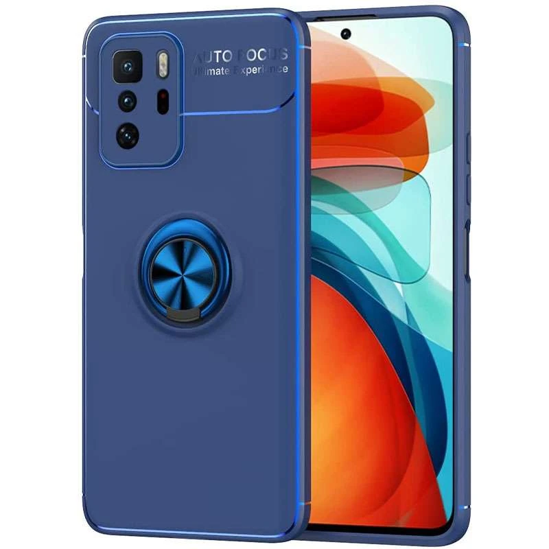 

Чохол Deen ColorRing з кільцем на Xiaomi Redmi Note 10 5G (Синій / Синій)