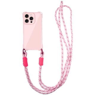 Силиконовый чехол CrossBody со шнурком для Apple iPhone 16 Plus — Pink