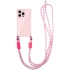 Силиконовый чехол CrossBody со шнурком для Apple iPhone 16e (6.1") – Pink. Фото 1 из 4