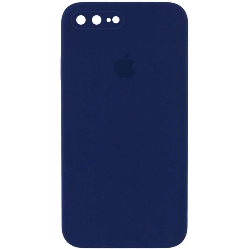 

Чехол Silicone Case Square с защитой камеры для Apple iPhone 7 plus / 8 plus (Темно-синий / Midnight blue), Темно-синій / midnight blue