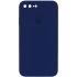 Чехол Silicone Case Square с защитой камеры для Apple iPhone 7 plus / 8 plus – Темно-синий / Midnight blue. Фото 1 из 3