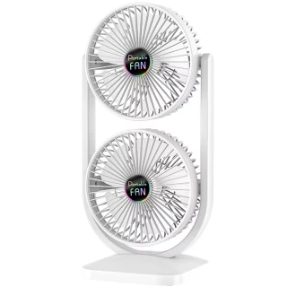 Настільний вентилятор S30 Dual-Fan 3000mAh фото 1 з 4