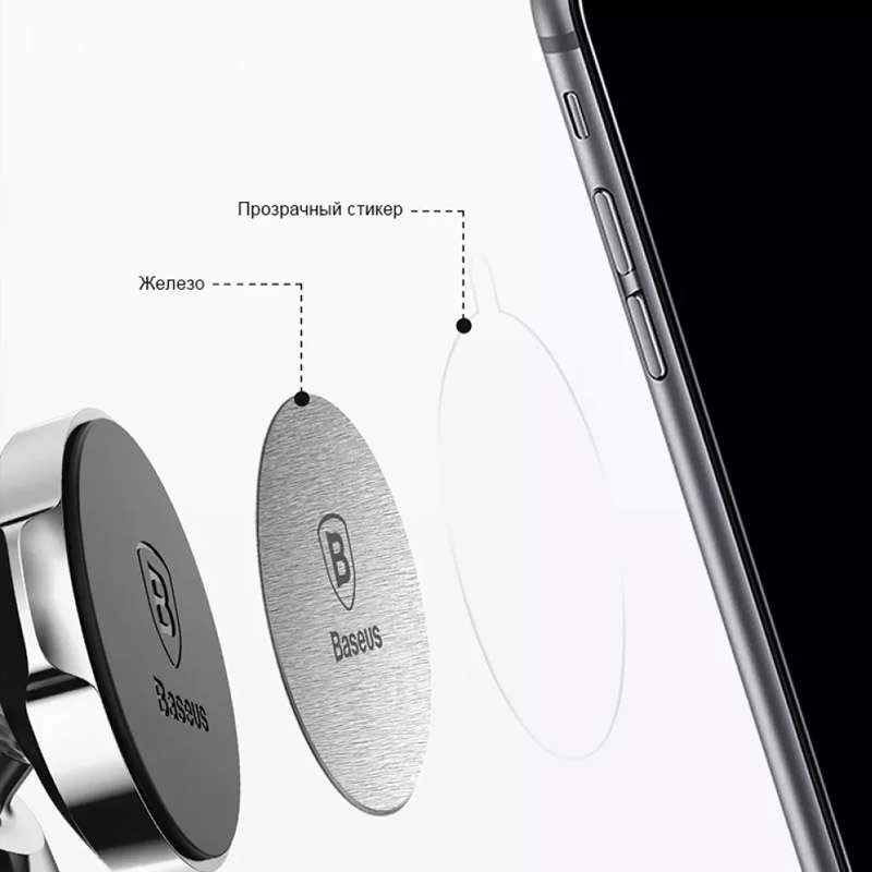 Пластина для магнитного держателя Baseus Magnet iron Suit – Magnetic Iron. Фото 2 из 6