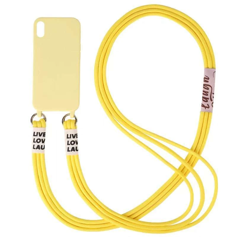 

Чохол Cord case з кольоровим ремінцем на Apple iPhone XR (6.1") (Жовтий)