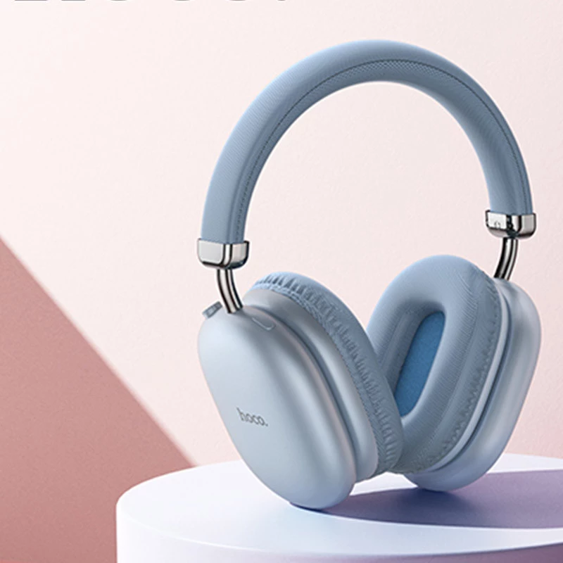 Накладні бездротові навушники Hoco W35 Max Joy – Sky Blue. Фото 3 з 4