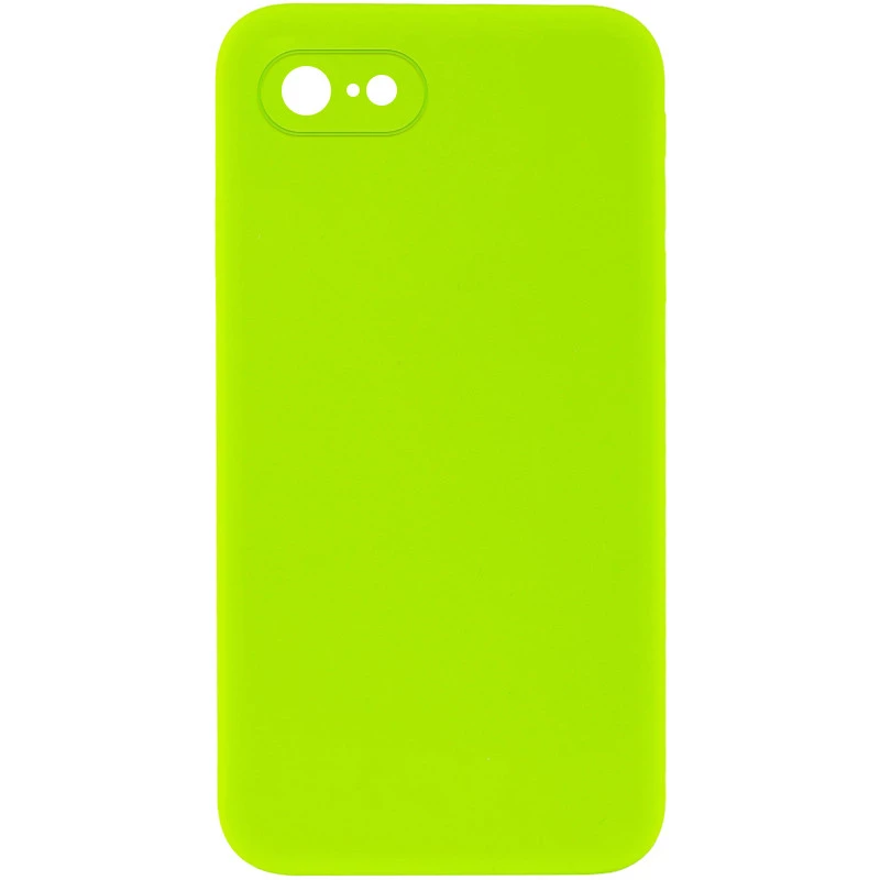 Чохол Silicone Case Square L з захистом камери на Apple iPhone SE (2020) – Салатовий / Neon green. Фото 1 з 3