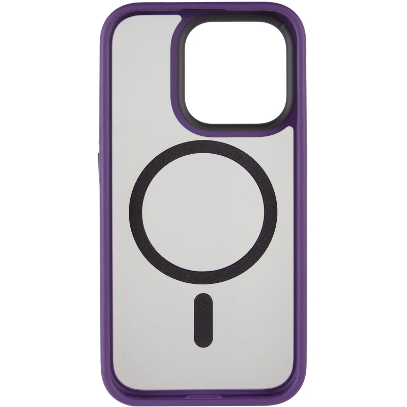TPU+PC с металлическими кнопками и MagSafe для Apple iPhone 15 Pro Max (6.7") – Темно-фиолетовый / Dark Purple. Фото 6 из 8