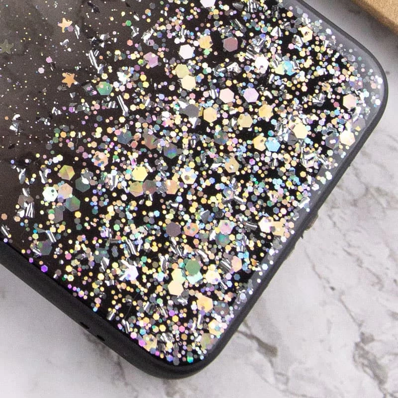 Чохол з блискітками та захистом камери на Samsung Galaxy A34 5G – Чорний. Фото 2 з 2