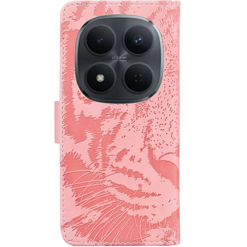 Кожаный чехол-книжка Tiger для Xiaomi Redmi Note 15 Pro+ 5G – Pink. Фото 2 из 7