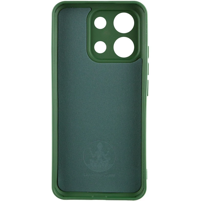 Чохол Silicone Case Lakshmi з закритою камерою на Xiaomi Poco X6 Pro – Зелений / Dark green. Фото 4 з 9