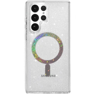 Чохол з блискітками та MagFit на Samsung Galaxy S25 Ultra — Clear