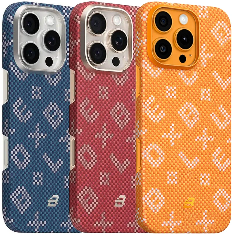 TPU+PC чохол Blueo Gilded Tactile Woven with MagSafe для Apple iPhone 16 Pro Max фото 2 з 2