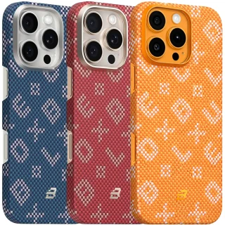 TPU+PC чохол Blueo Gilded Tactile Woven with MagSafe для Apple iPhone 16 Pro Max фото 1 з 2