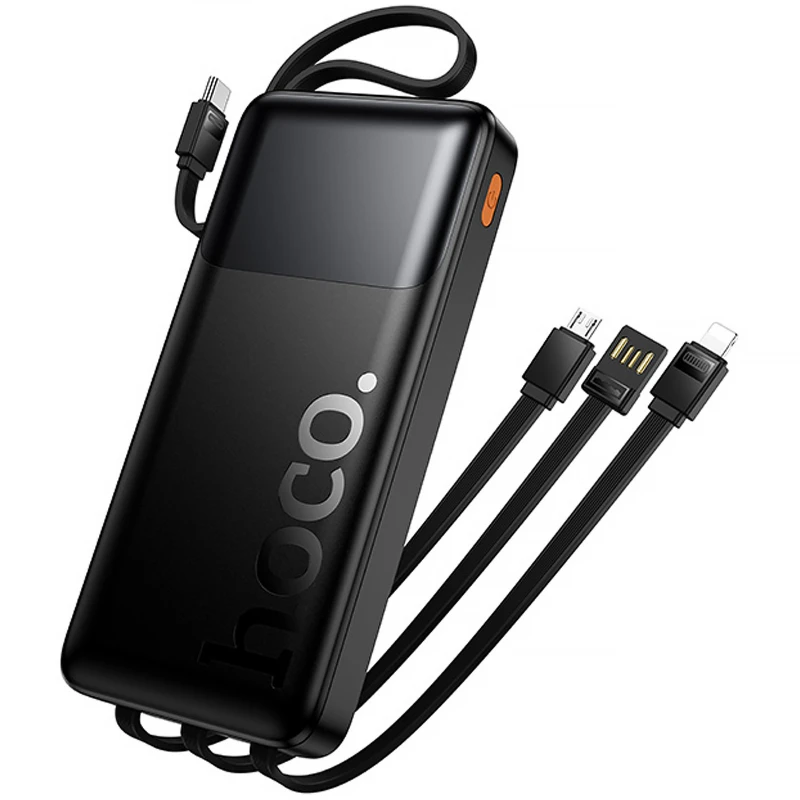 Портативное ЗУ Power Bank Hoco J156 Founder 22.5W+PD20W with 4 cables 10000 mAh – Black. Фото 4 из 6