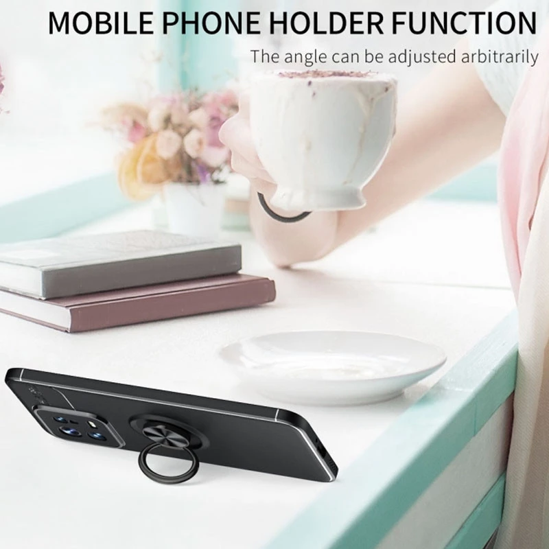 Чохол Deen ColorRing з кільцем на Xiaomi 13 – Чорний / Чорний. Фото 5 з 6