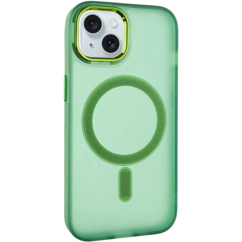 Цветной TPU+PC с MagSafe на Apple iPhone 15 (6.1") – Army Green. Фото 2 из 11