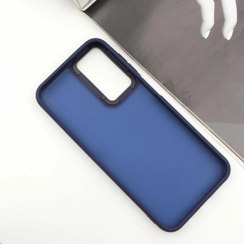 Чехол TPU+PC Lyon Frosted на Samsung Galaxy A18 – Синий / Navy Blue. Фото 3 из 6