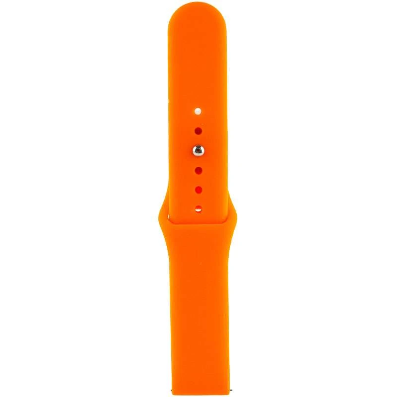 Силиконовый ремешок Sport для Xiaomi Amazfit/Samsung 22 mm – Оранжевый / Orange. Фото 3 из 3