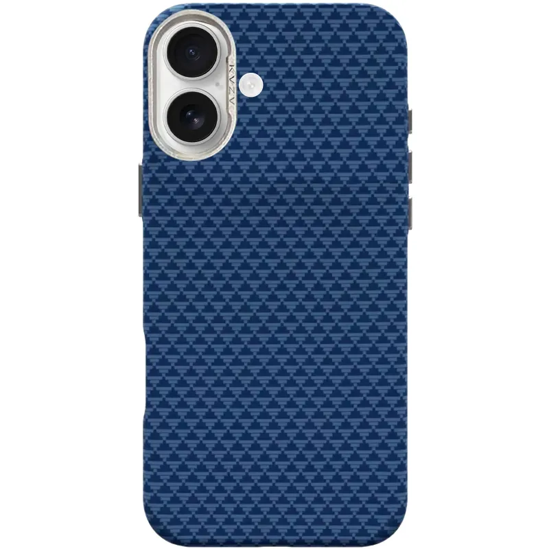 Чохол TPU+PC KVZV Triangular Pattern with Magnetic Fit для Apple iPhone 17 (6.3") – Blue. Фото 1 з 2