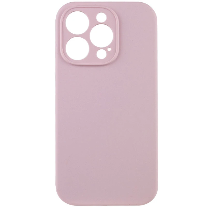 Чехол с защитой камеры Silicone Case для Apple iPhone 14 Pro Max (6.7") – Розовый / Chalk Pink. Фото 1 из 7