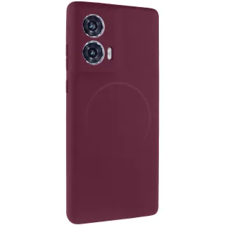 Чохол Silicone Cover Lakshmi Full Camera (AA) with Magnetic Fit для Motorola Edge 50 Fusion — Бордовий / Marsala