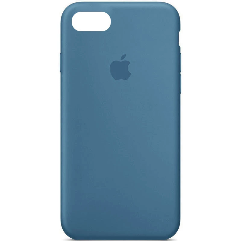 Чехол Silicone Case с закрытым низом для Apple iPhone SE (2020) – Синий / Blue Jay. Фото 1 из 1