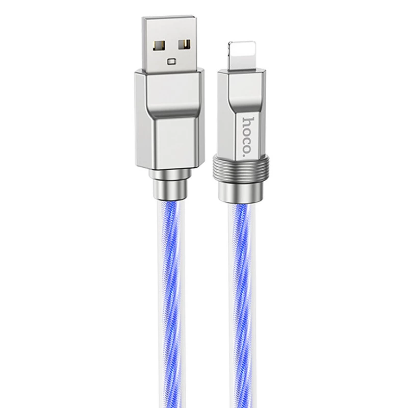 

Дата кабель Hoco U113 Solid 2.4A USB to Lightning (1m) (Blue)