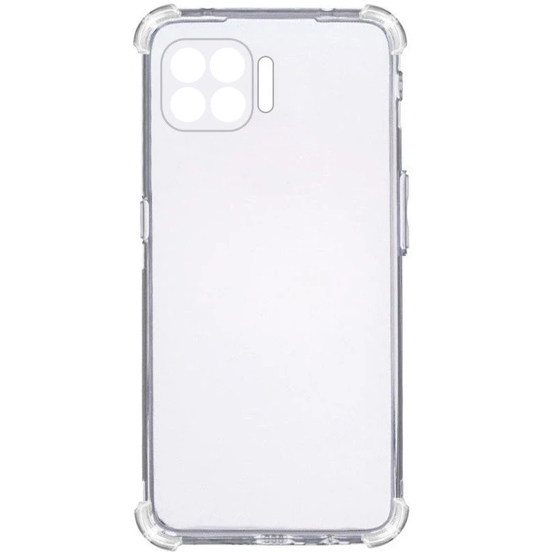 Ультратонкий силіконовий чохол GETMAN з критими бортами та камерою для Oppo Reno 4 Lite – Безбарвний (прозорий). Фото 3 з 4