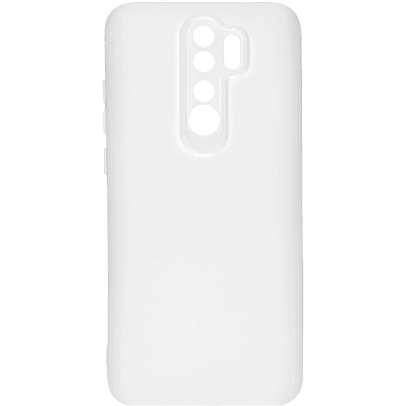 Кольоровий силіконовий чохол GETMAN із закритою камерою для Xiaomi Redmi 9 – Білий / White. Фото 1 з 1