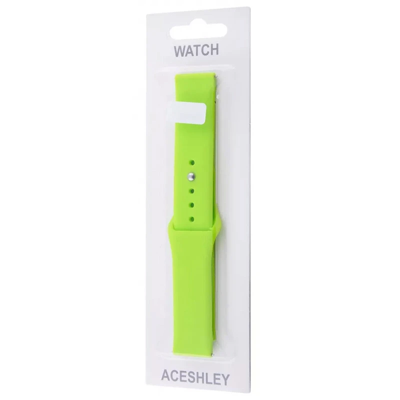 Силиконовый ремешок Sport для Xiaomi Amazfit/Samsung 22 mm – Салатовый / Green. Фото 2 из 2