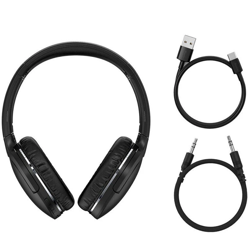 Накладні бездротові навушники Baseus Encok Wireless headphone D02 Pro (NGTD01030) – Black. Фото 7 з 8