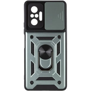 Удароміцний чохол Ummi Camshield Serge Ring (in box) для Xiaomi Redmi Note 10 Pro — Зелений / Green