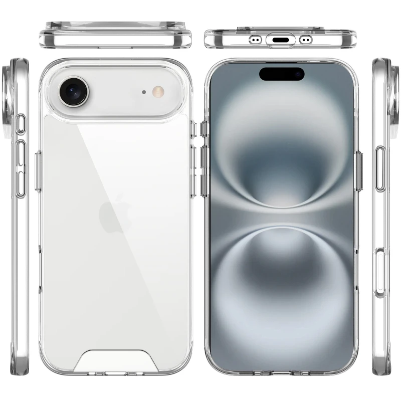 Силіконовий чохол Space Case на Apple iPhone 17 Air (6.5") – Прозорий. Фото 13 з 14