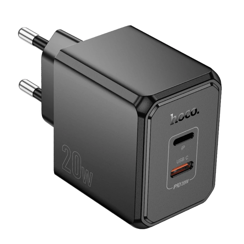 МЗП Hoco CS16A Wish PD20W (1USB-C/1L) – Black. Фото 2 з 7