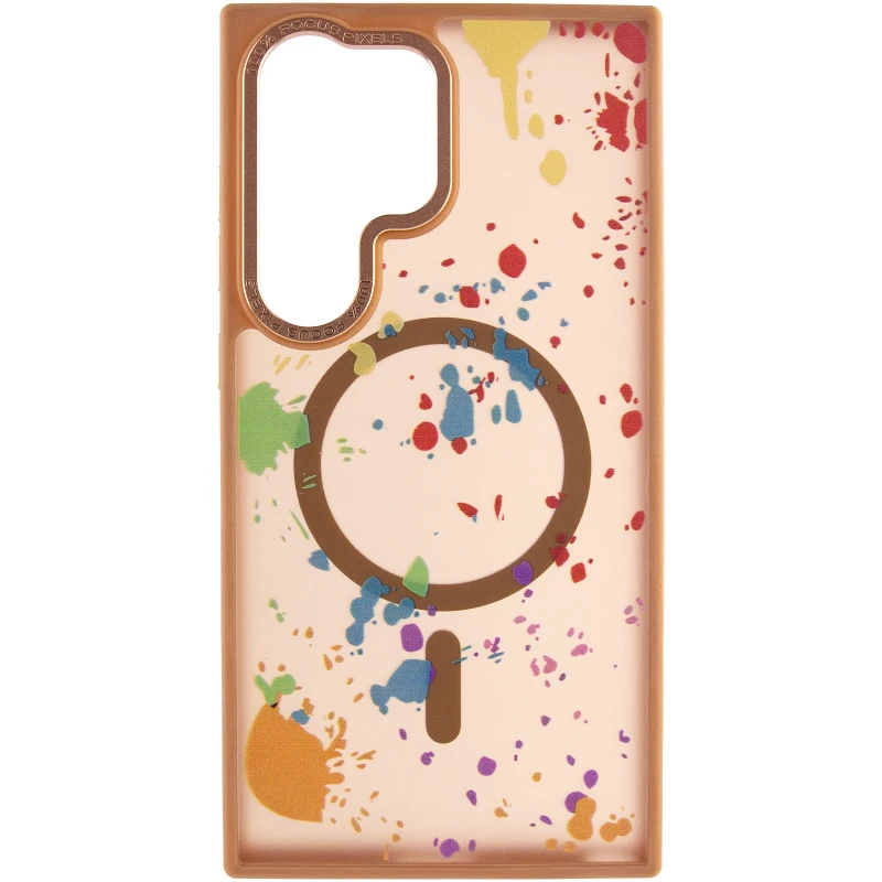 Чохол абстракція малювання з MagSafe на Samsung Galaxy S25 Ultra – Desert gold. Фото 3 з 6