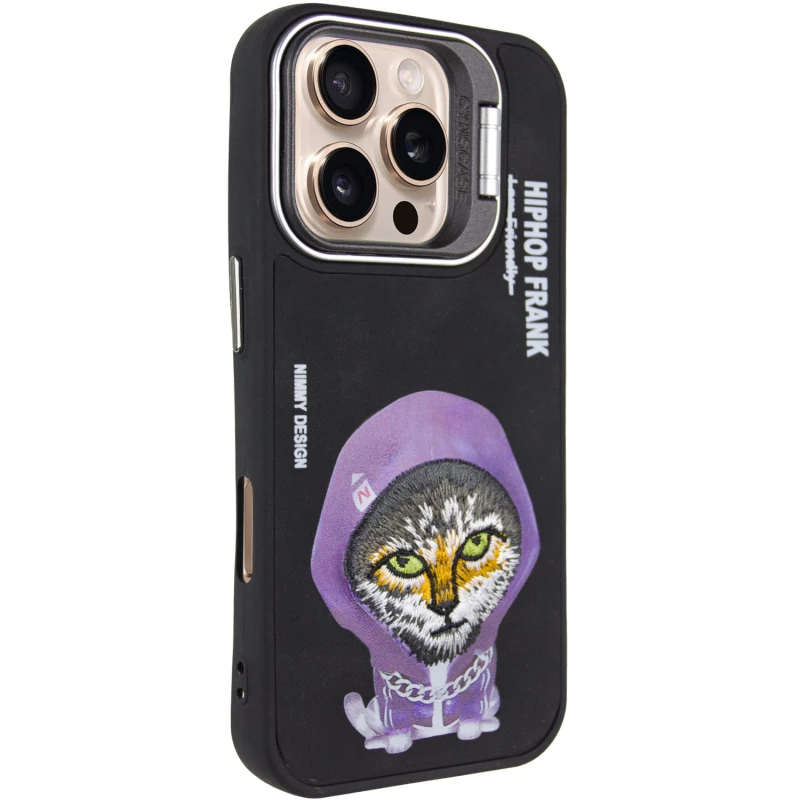 TPU+PC чехол с животными для Apple iPhone 16 Pro Max – Black Cat. Фото 2 из 7