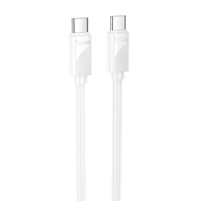 Дата кабель Hoco X114 Energy Type-C to Type-C 60W (1m) – White. Фото 1 з 4