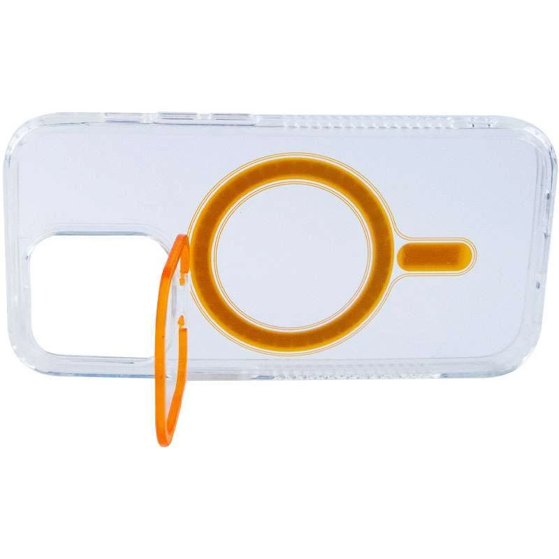 TPU чохол з кольоровою окантовкою камери з MagSafe на Apple iPhone 14 Plus (6.7") – Жовтий. Фото 5 з 7