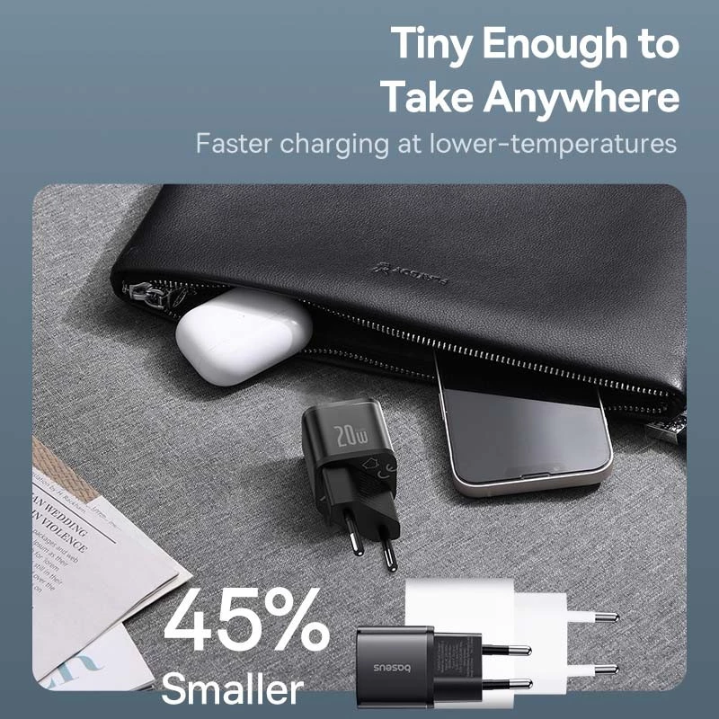 СЗУ Baseus GaN5S OS 1C 20W (P10162503) – Cluster Black. Фото 8 из 8