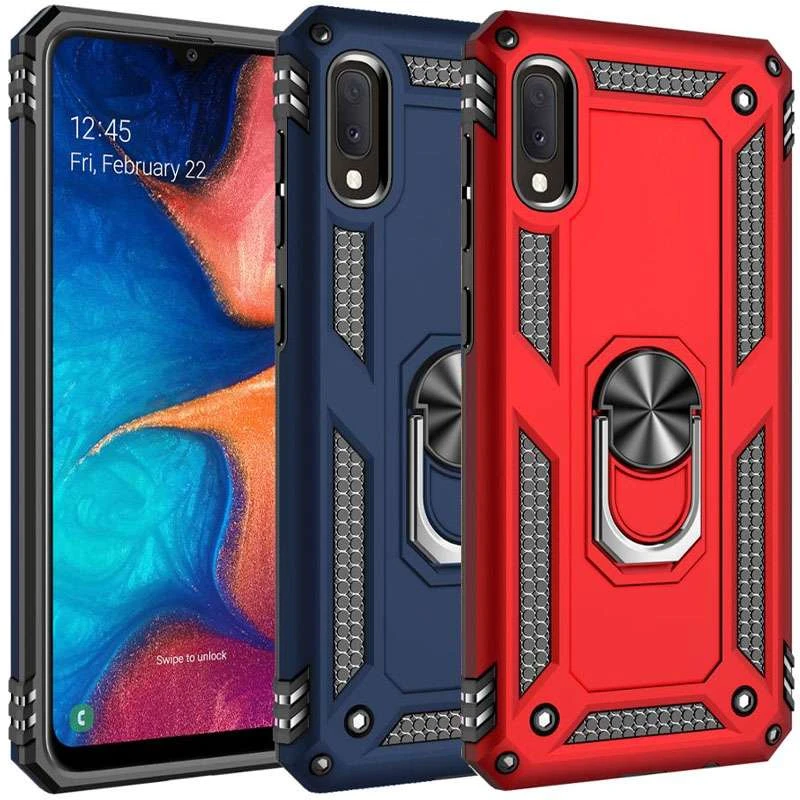 

Протиударний чохол Serge Ring з кільцем на Samsung Galaxy A02