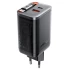 СЗУ Acefast A111 GaN With Retractable Cable Type-C PD67W (1USB-A/1C) – Black. Фото 2 из 6