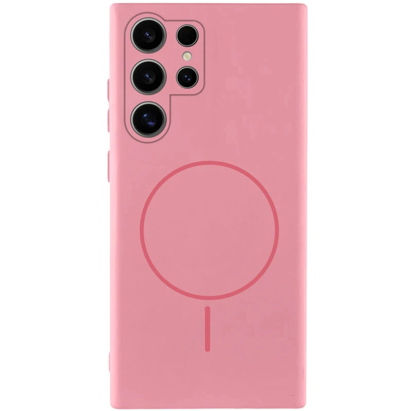 Чохол Silicone Cover Lakshmi Full Camera (AA) with Magnetic Fit для Samsung Galaxy S24 Ultra – Рожевий / Light pink. Фото 2 з 4