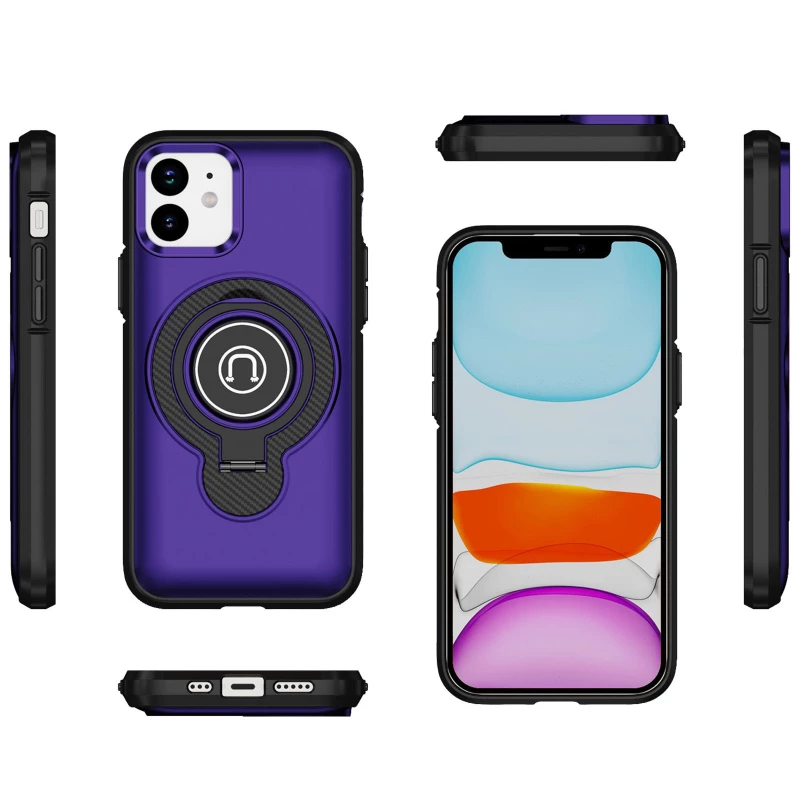 TPU+Textured PC Magnet для Apple iPhone 11 (6.1") – Purple. Фото 3 из 4