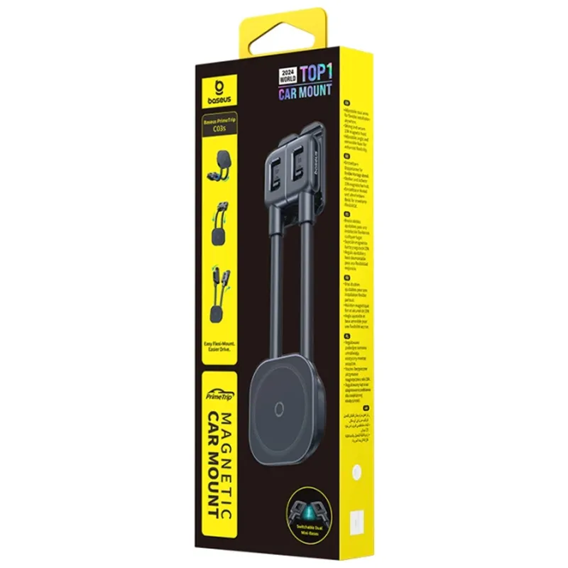 Автотримач Baseus PrimeTrip C03s Magnetic Stick-on (C00137) – Cosmic Black. Фото 2 з 2