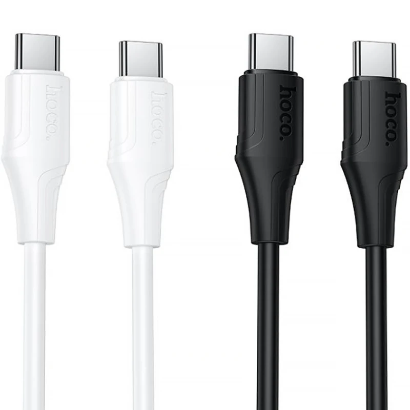 Дата кабель Hoco X124 Bien silicone Type-C to Type-C 60W (1m) фото 1 з 1