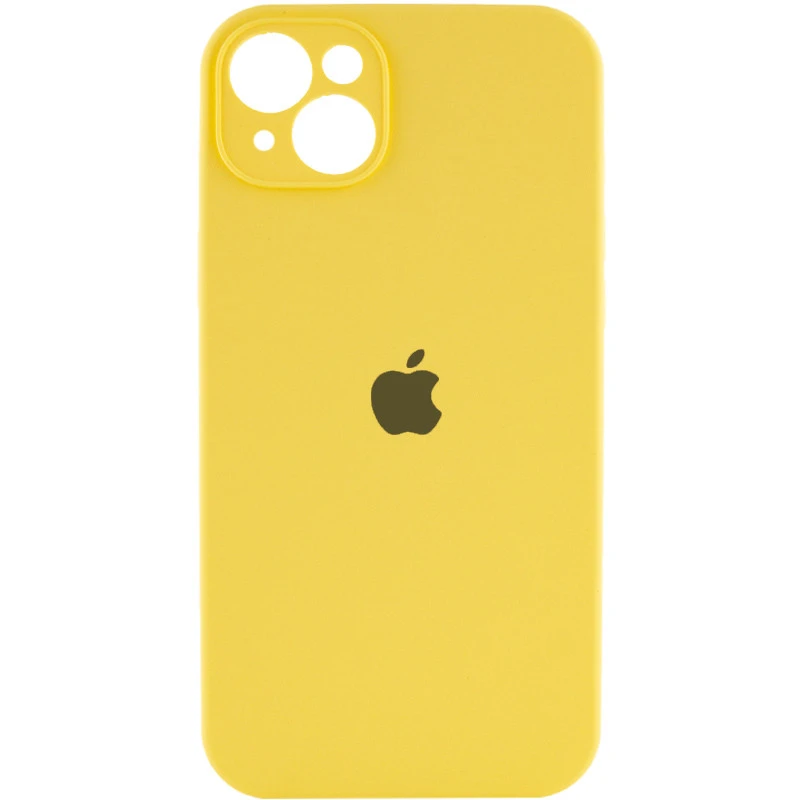 Чехол Silicone Case с защитой камеры для Apple iPhone 15 Plus (6.7") – Желтый / Yellow. Фото 2 из 14