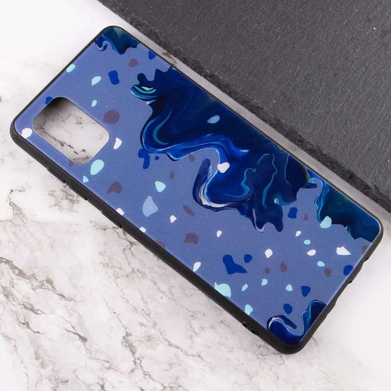 Скляний чохол Diversity на Samsung Galaxy A72 4G / A72 5G – Stains blue. Фото 3 з 4