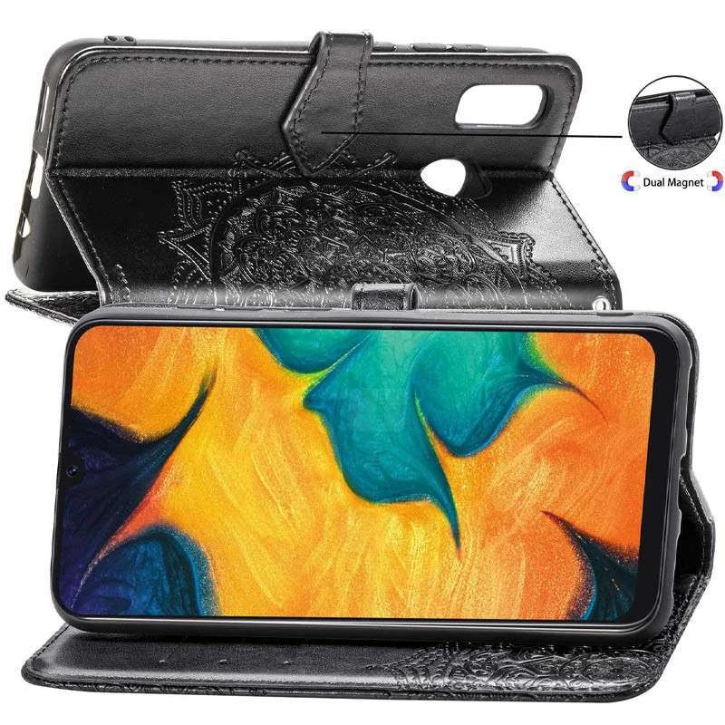 Кожаный чехол-книжка Art Case с визитницей для Samsung Galaxy A20 / A30 – Черный. Фото 3 из 6