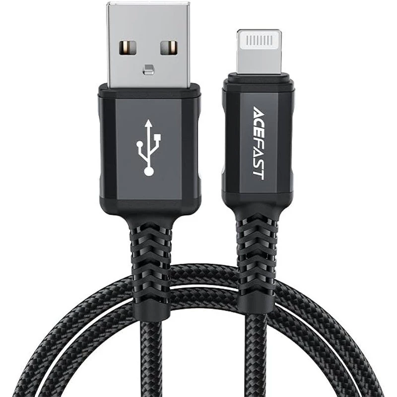 

Дата кабель Acefast MFI C4-02 USB-A to Lightning aluminum alloy (1.8m) (Black)