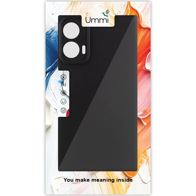 Чохол Silicone Cover Ummi Lakshmi Full Camera (AA) для Motorola Moto G24 – Чорний / Black. Фото 3 з 3
